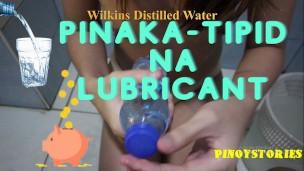 Tinamaan ng Tamod ang Lens ng Canon Camera + Handjob ng Horny Pinay Gamit ang Wilkins Mineral Water