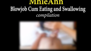 COMPILATION MhieAnn Pinay MILF – Cum Swallow, Eating, Playing and Spitting / Tita ko takaw sa tamod