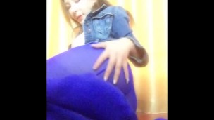 TuTu in Blue Stockings – Huge Boobs DD Natural